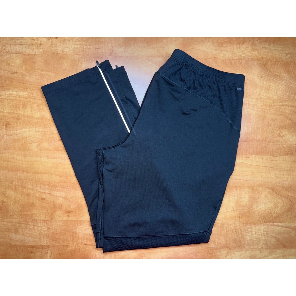 The North Face Mens Black Active Training Pants XL Zipper Cuffs Reflective Logo